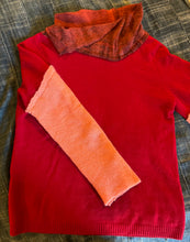 Load image into Gallery viewer, Red Burnout cashmere
