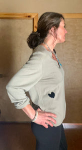 Slouchy heart cashmere