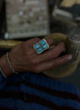 Load image into Gallery viewer, Turquoise cluster ring