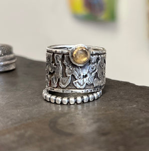 Beaded stacking ring