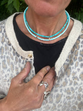 Load image into Gallery viewer, Turquoise + Gold - pale blue