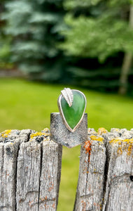 Feathered Friend Ring - jade