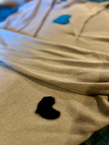 Slouchy heart cashmere