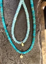 Load image into Gallery viewer, Turquoise + Gold - sky blue