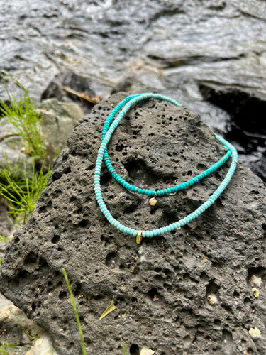 Turquoise + Gold - pale blue