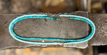 Load image into Gallery viewer, Turquoise + Gold - pale blue