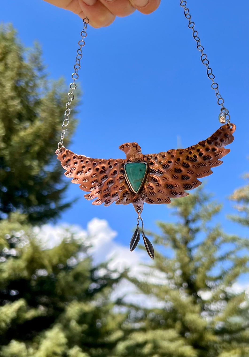 Shake your tail feathers necklace